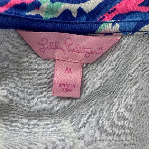 Lilly Pulitzer Lowe Dress M Colorful Print Stretch Preppy Coastal Resortwear - Picture 10 of 14